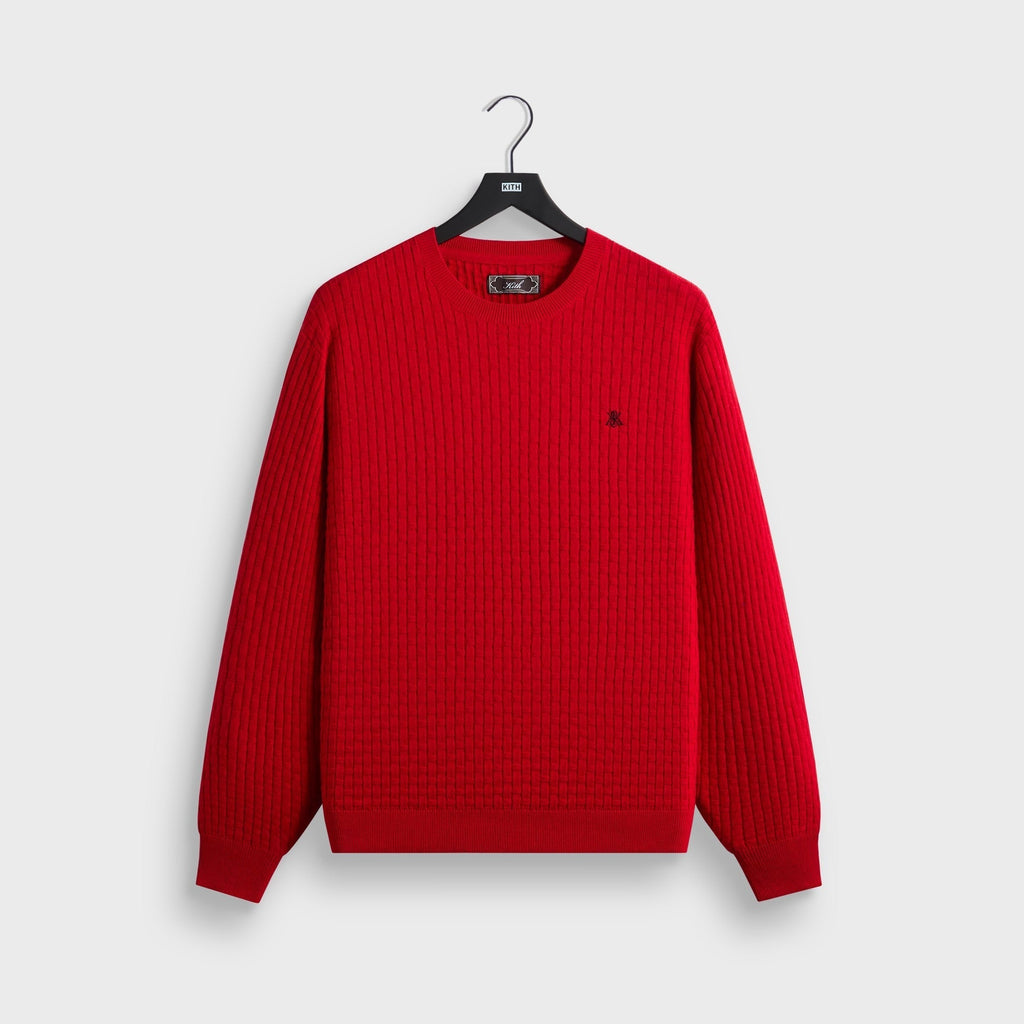 Kith Basketweave Tilden Crewneck Sweater - Fame