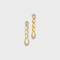 Alexis Bittar Solanales Crystal Chain Link Drop Earrings - Gold