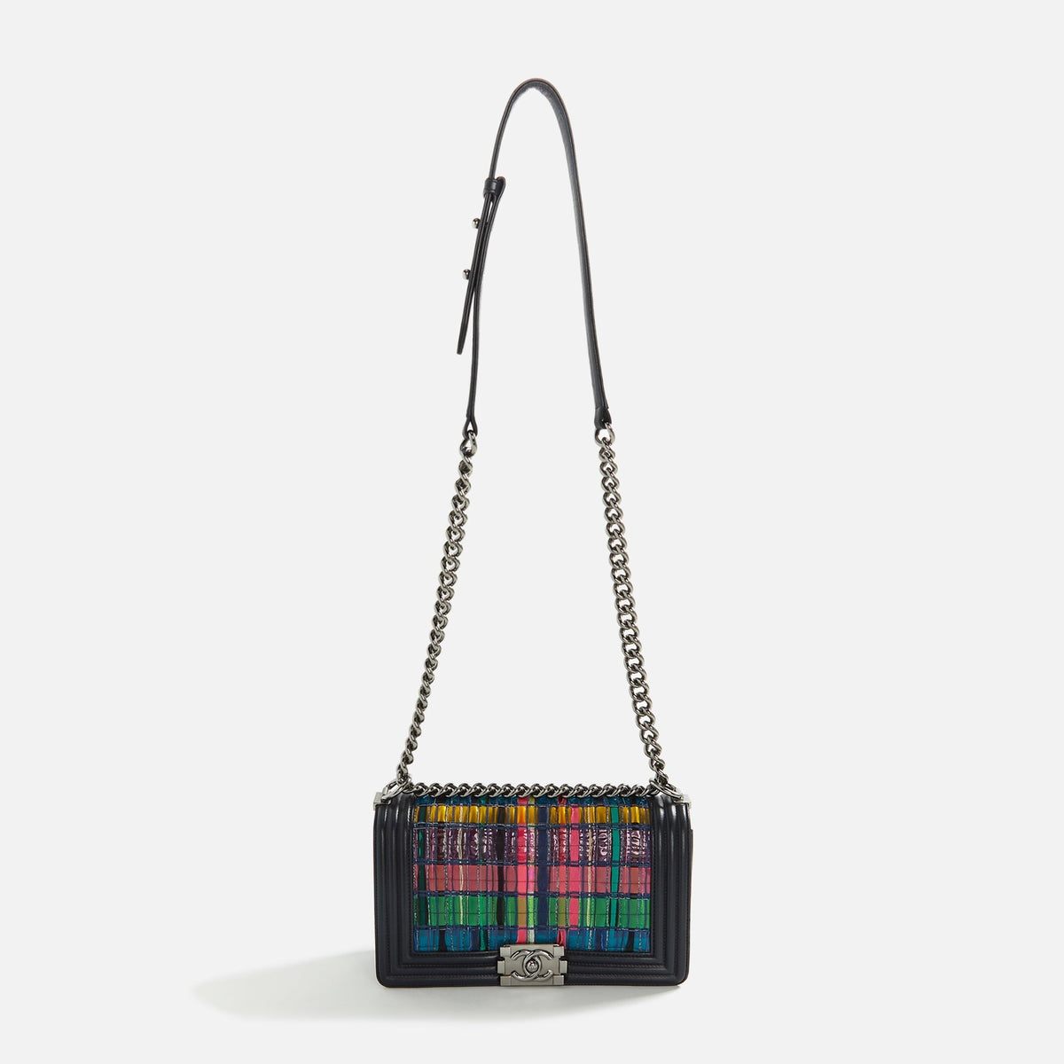 WGACA Chanel Vinyl Medium Boy Bag - Multicolor