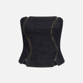 Aya Muse Inle Corset - Blue Raw Denim