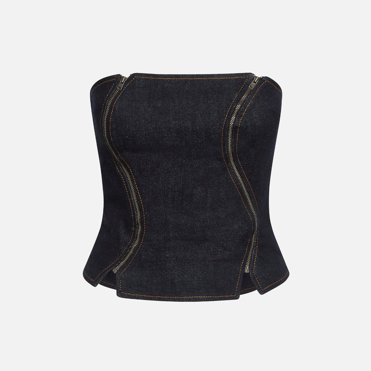 Aya Muse Inle Corset - Blue Raw Denim