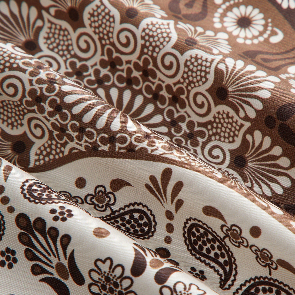 Kith Printed Mandala Silk Scarf - Woodland
