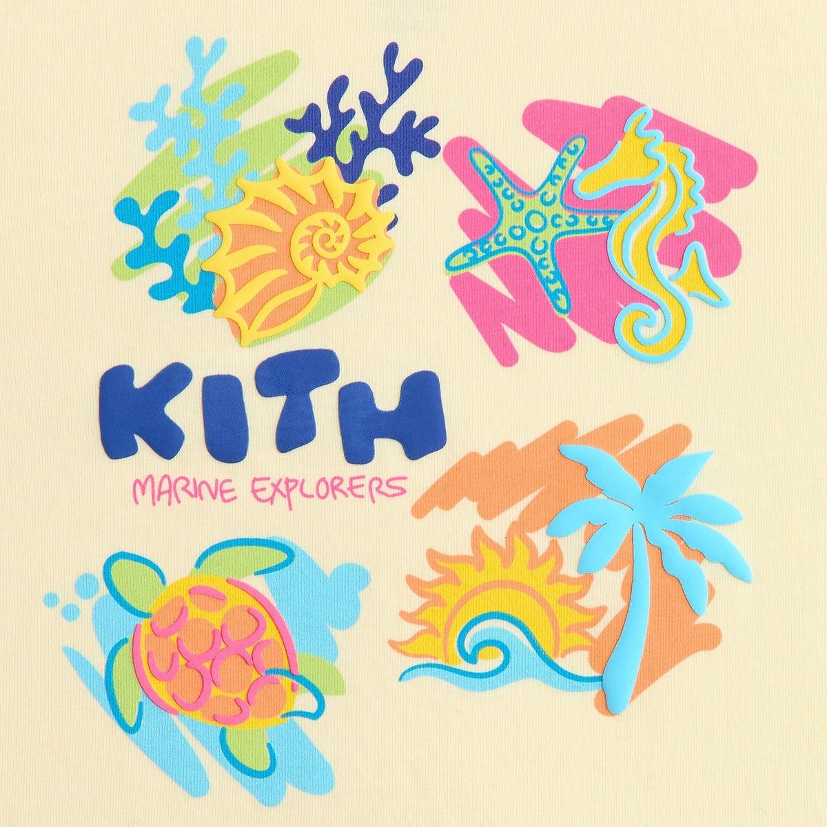Kith Kids Seaside Souvenir Tee - Straw