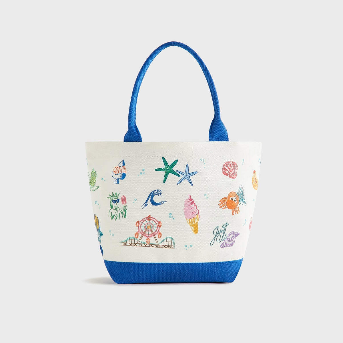 Kith Kids Canvas All-Over Printed Tote - Cobalt