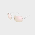 Gucci Women GG2038S Metal Rectangle Sunglasses - Silver / Transparent