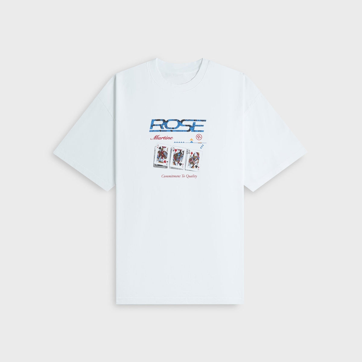 Martine Rose Playing Cards Oversized Tee - White