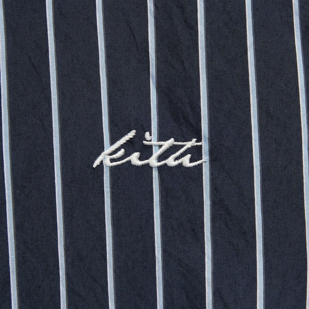 Kith Striped Poplin Long Sleeve Thompson Zip Front Shirt - Blend