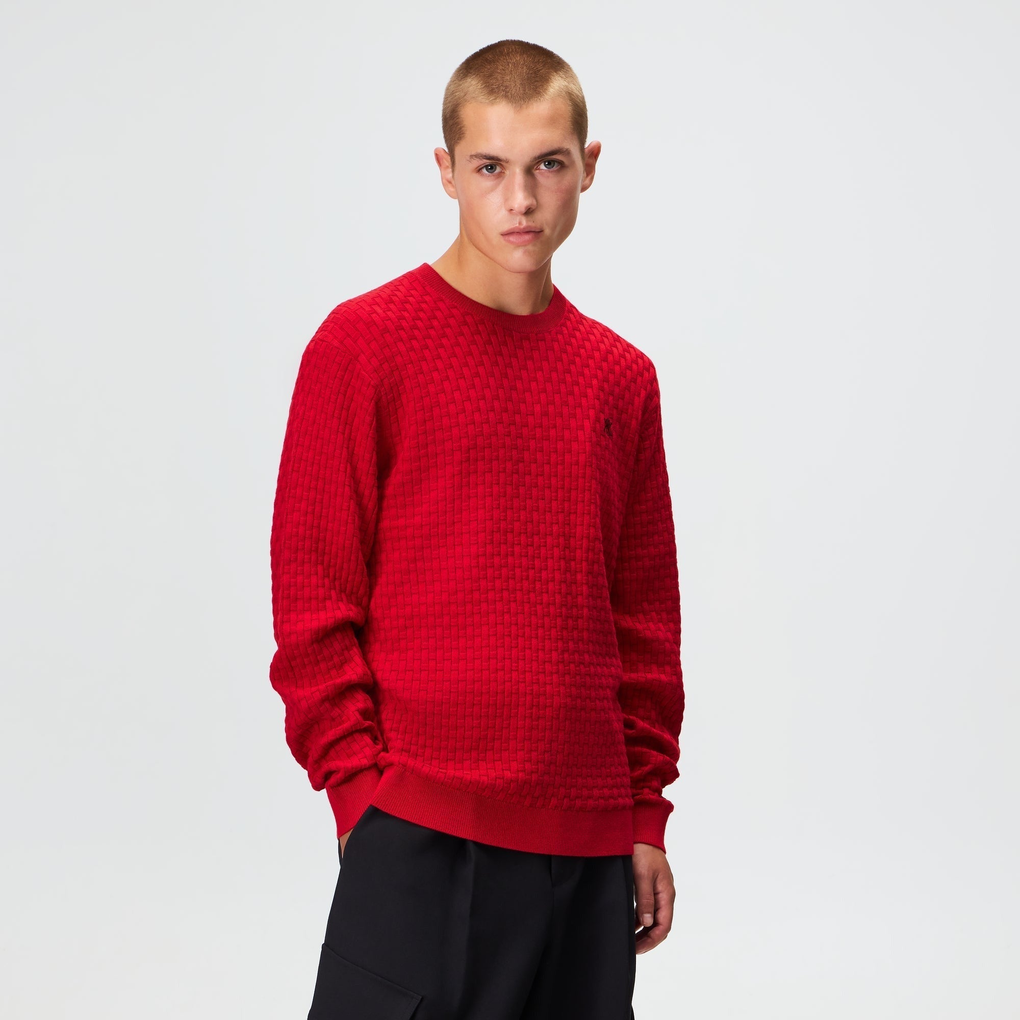 Kith Basketweave Tilden Crewneck Sweater - Fame
