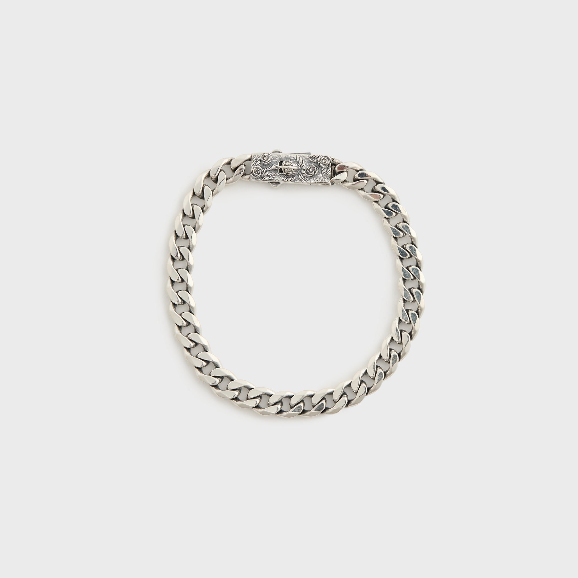 Emanuele Bicocchi Chain Bracelet Skullbox Clasp - Silver