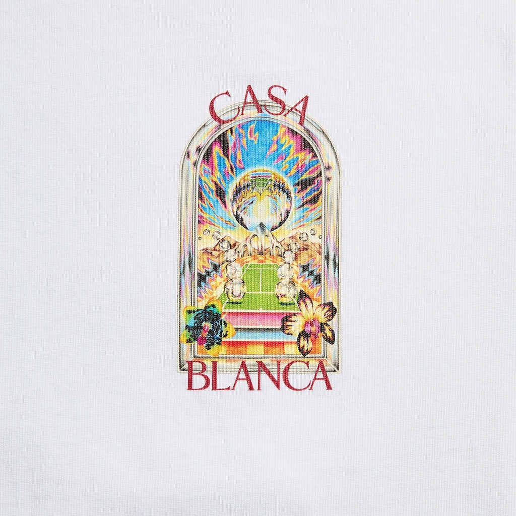 Casablanca Tennis Landscape Classic Tee - White