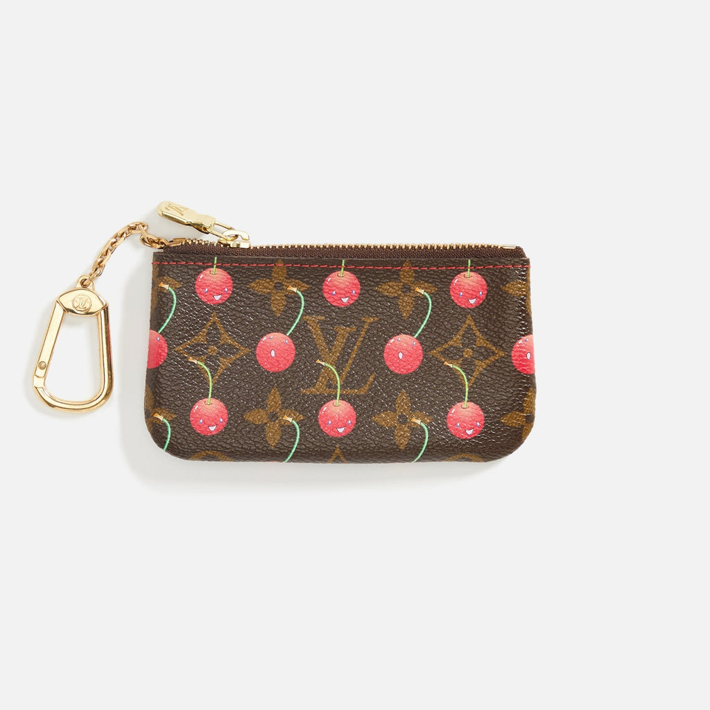WGACA Louis Vuitton x Takashi Murakami Cherry Coin Purse Chain - Brown
