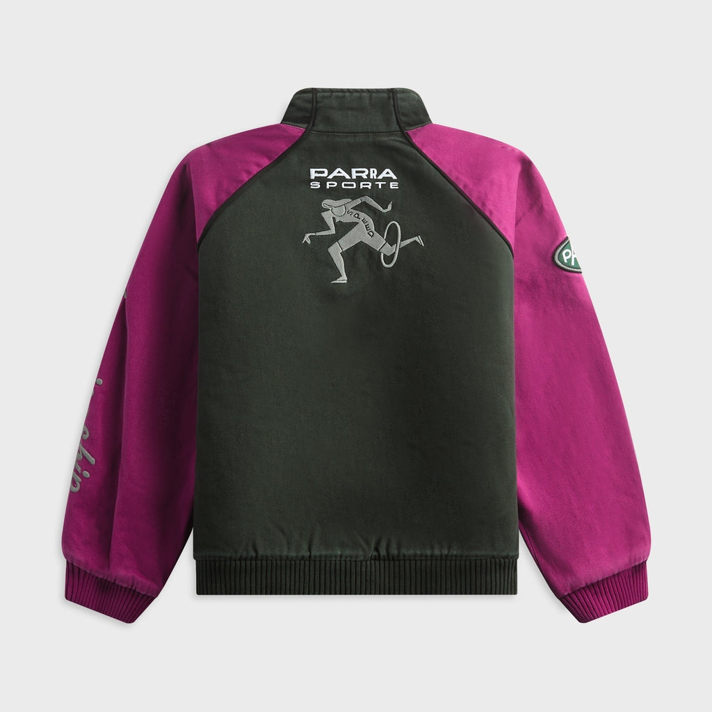 by Parra Owl Meets Rat Racing Jacket - Purple / Pink