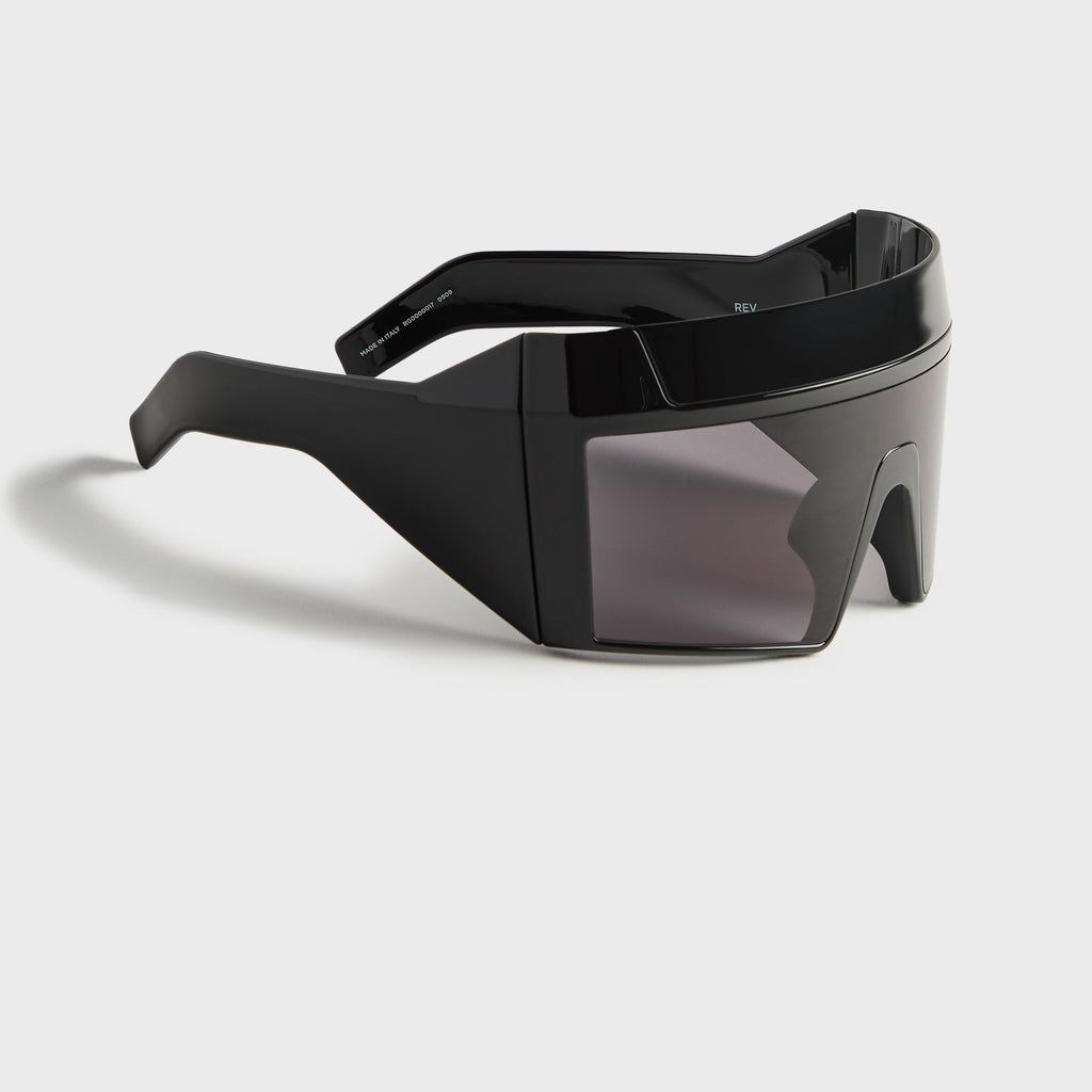 Rick Owens Rev Shiny Shield Sunglasses - Black