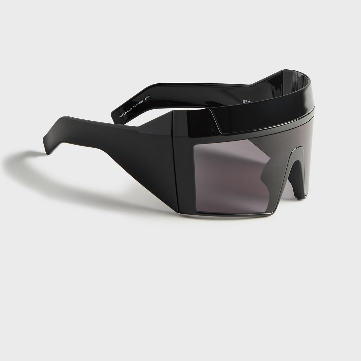 Rick Owens Rev Shiny Shield Sunglasses - Black