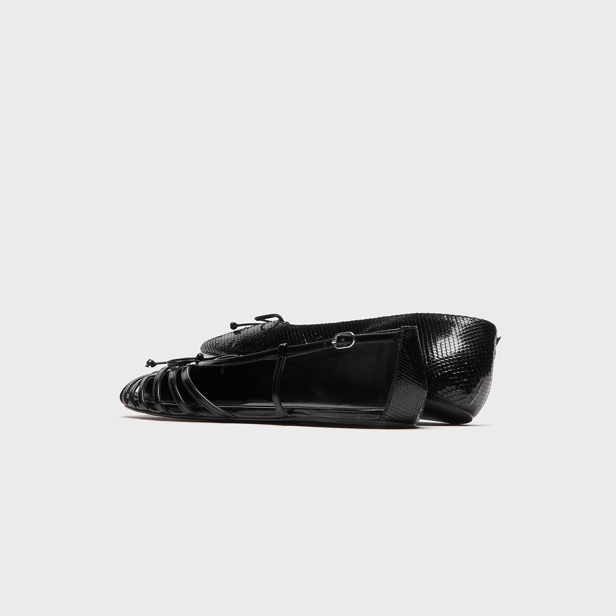 ABRA Double Shoe Ballerina Flat - Black