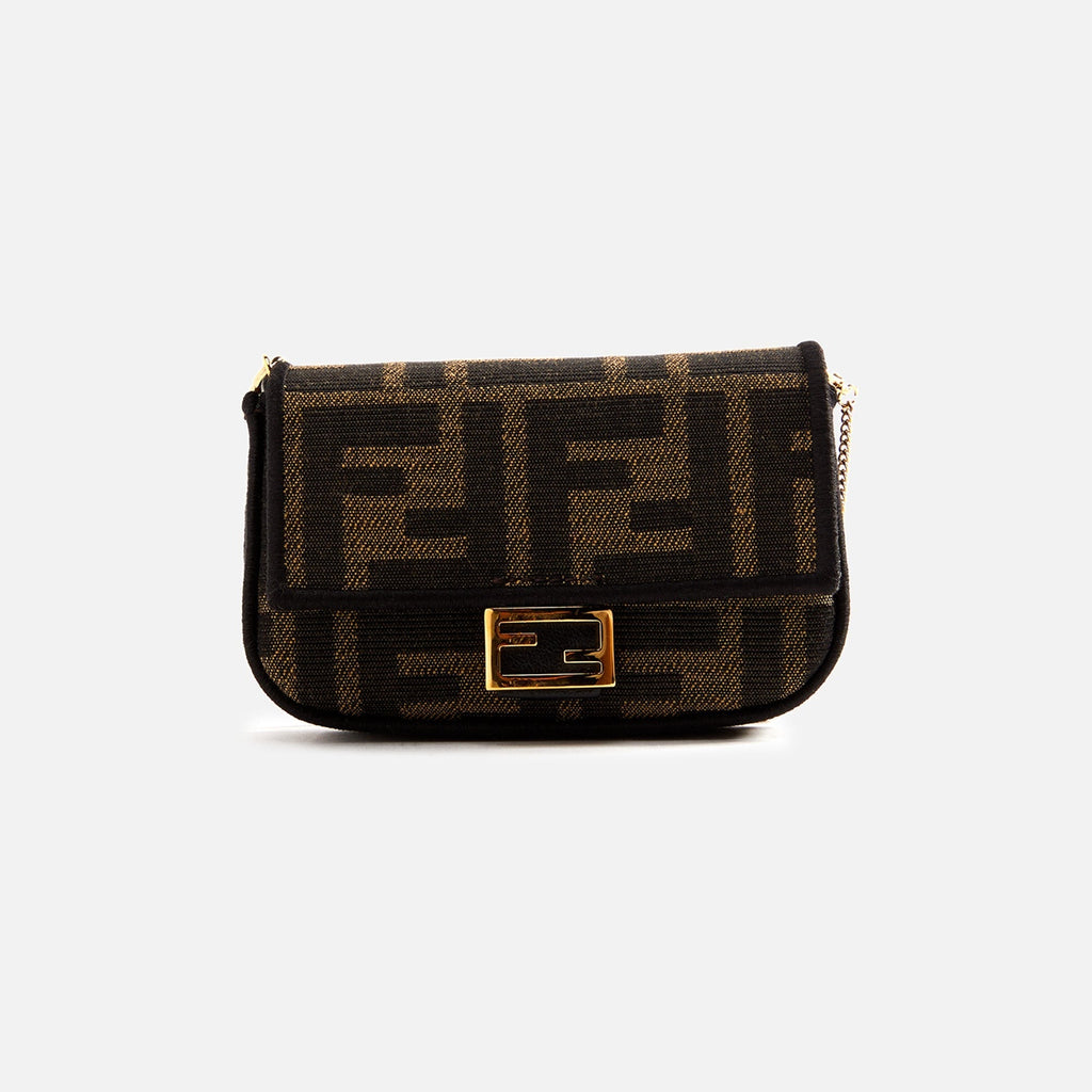 WGACA Fendi Zucca Convertable Bag Charm Nano - Brown