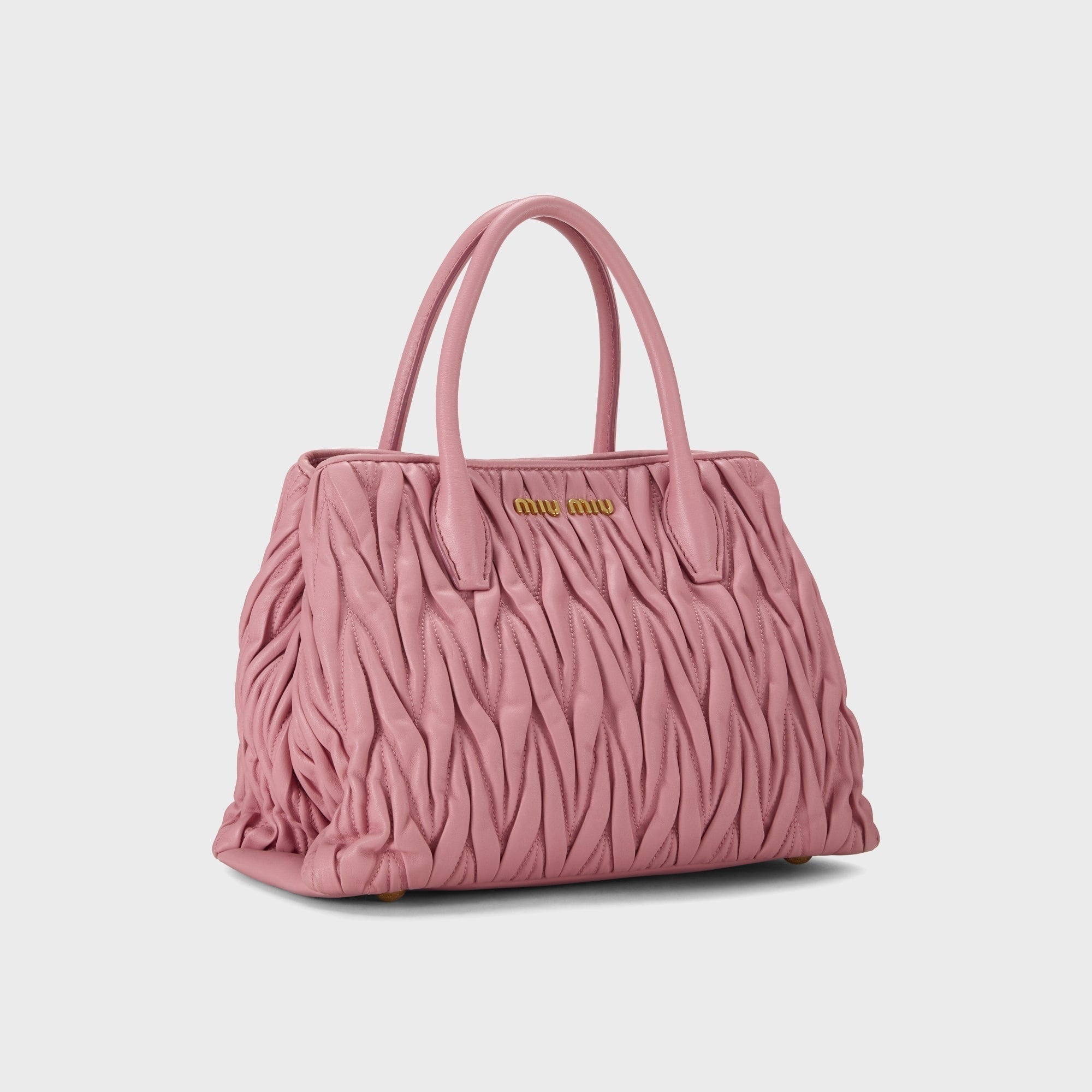 WGACA Miu Miu Nappa Convertible Handbag Small - Pink