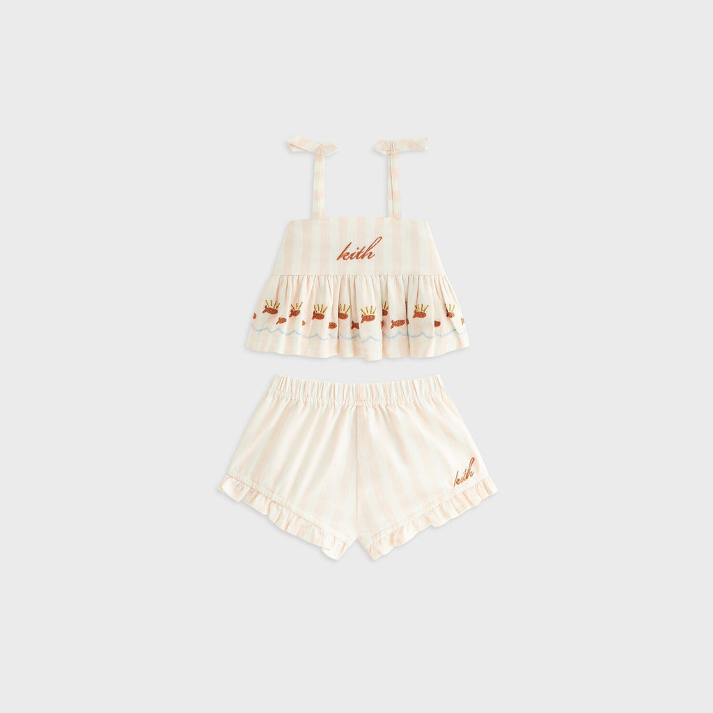 Kith Baby Embroidered Peplum Short Set - Sahara