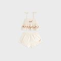 Kith Baby Embroidered Peplum Short Set - Sahara