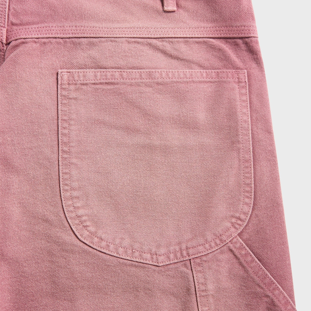 Auralee Product Dyed Organic Cotton Duck Painter Pants - Faded Burgundy