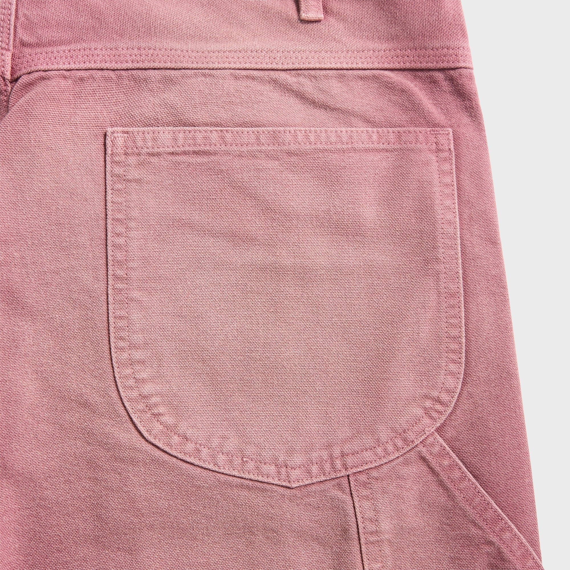Auralee Product Dyed Organic Cotton Duck Painter Pants - Faded Burgundy