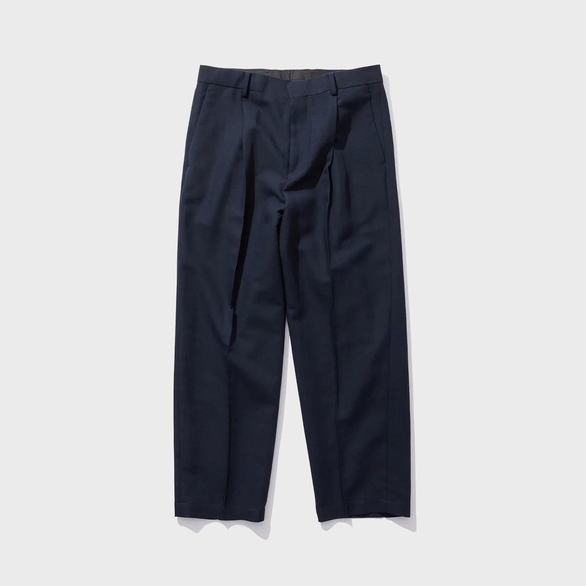 ATON Twist Wool Linen Standard Pant - Navy