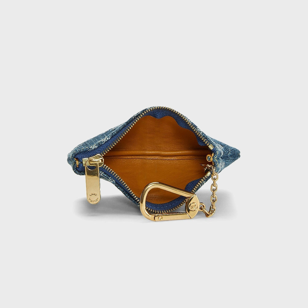 WGACA Louis Vuitton Denim Pochette Cles Wallet - Blue