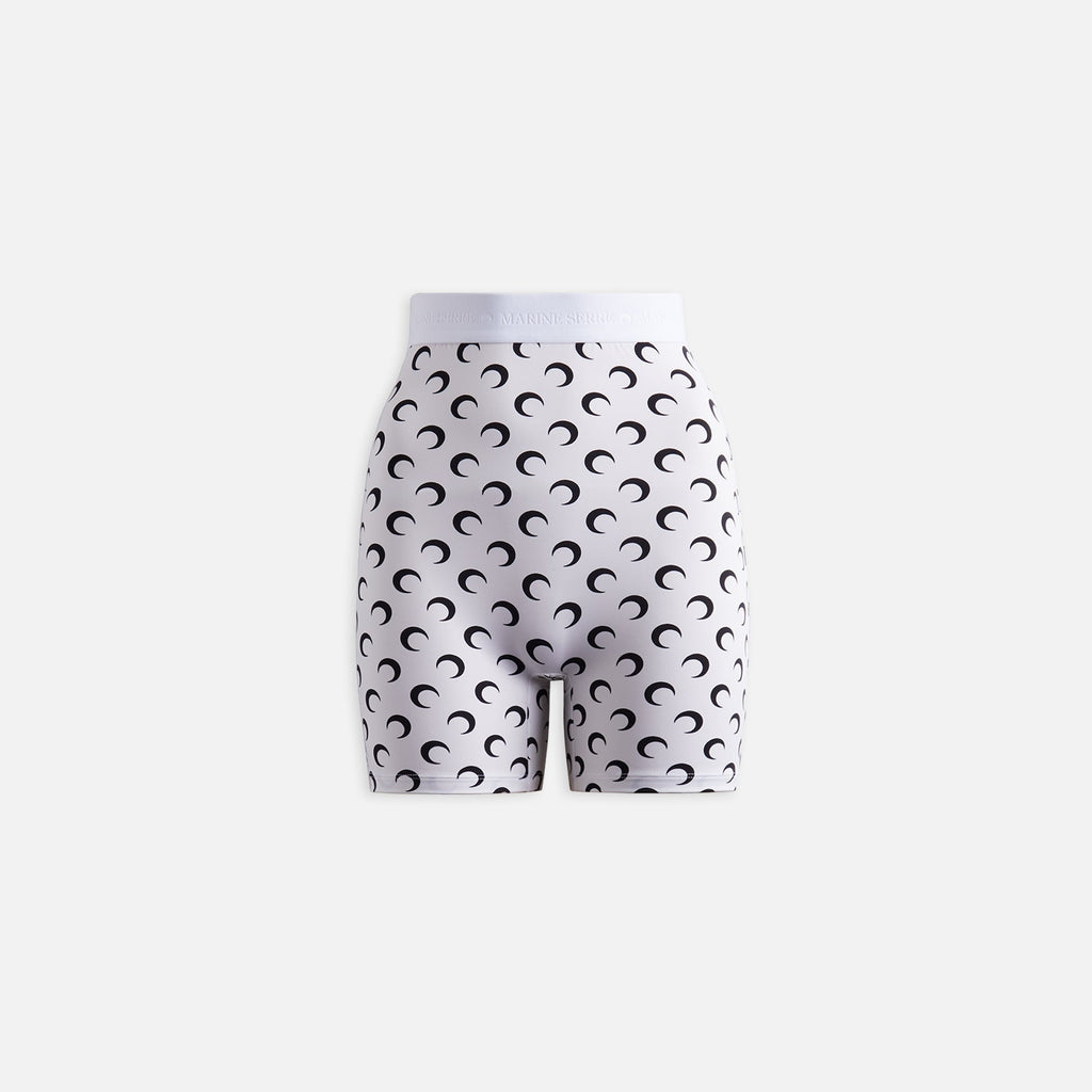 Marine Serre Moon Printed Jersey Mini Shorts - White
