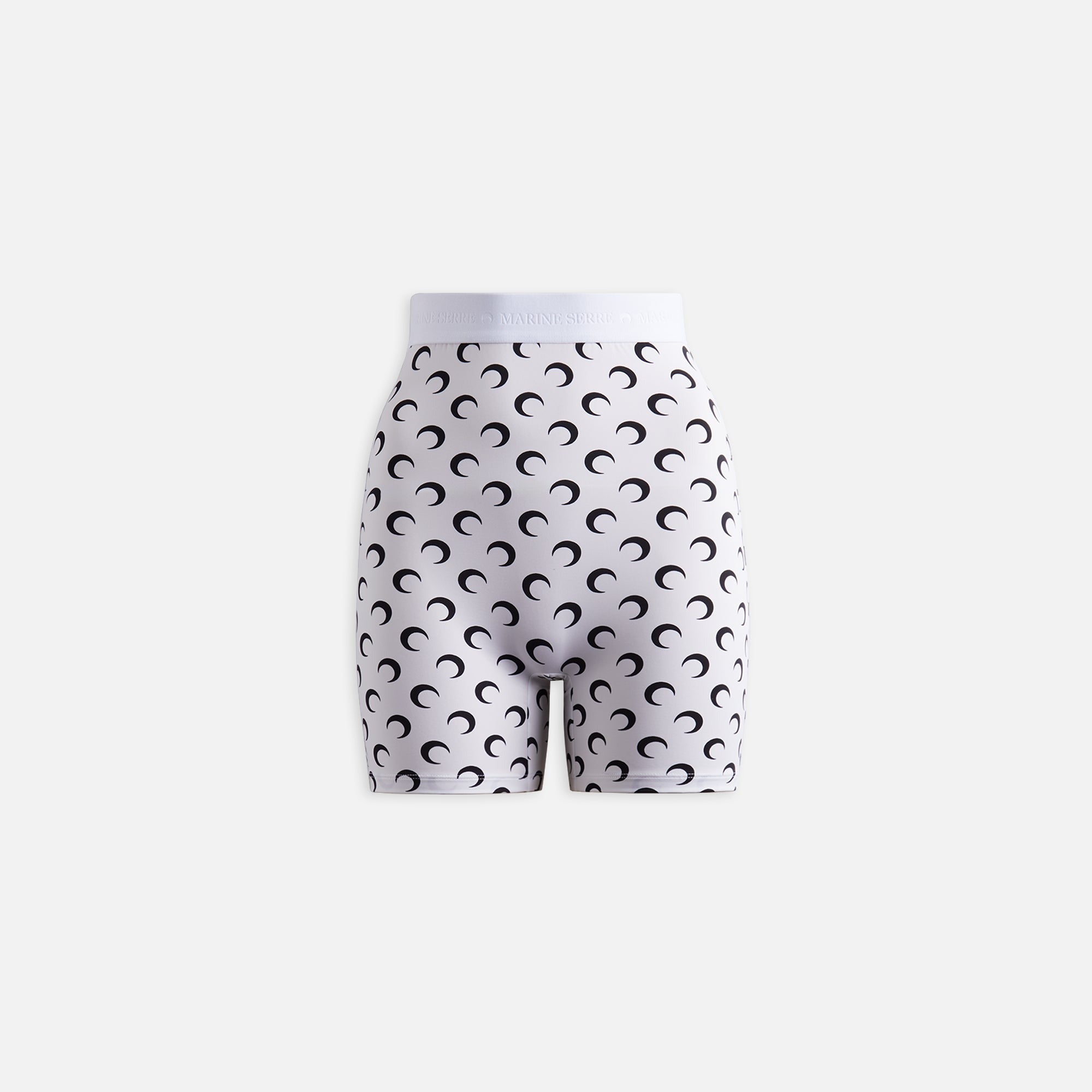 Marine Serre Moon Printed Jersey Mini Shorts - White