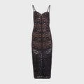 Fleur du Mal Charlotte Lace Dress - Black