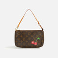 WGACA Louis Vuitton x Takashi Murakami Cherry Pochette - Brown