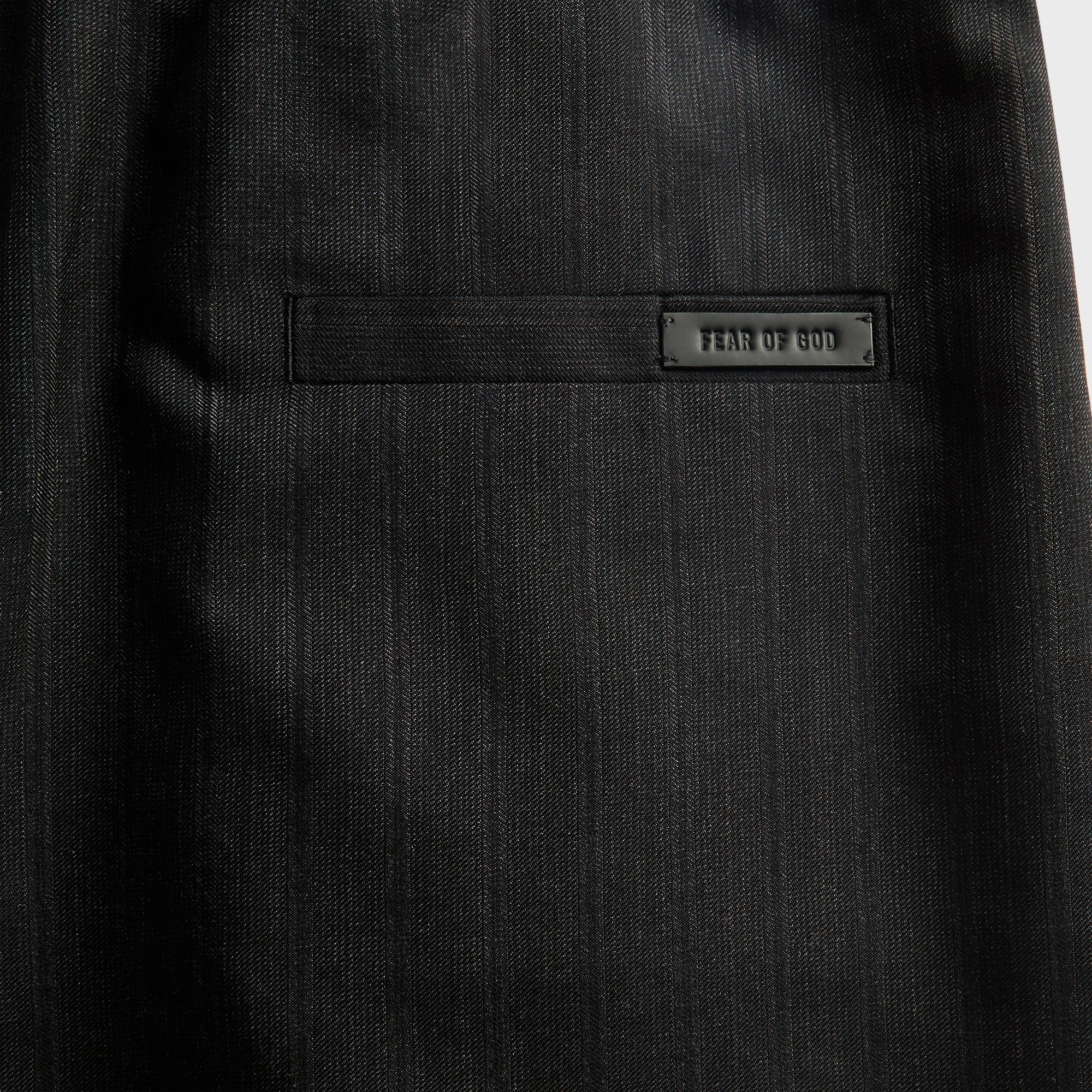 Fear of God Striped Wool Baggy Short - Black