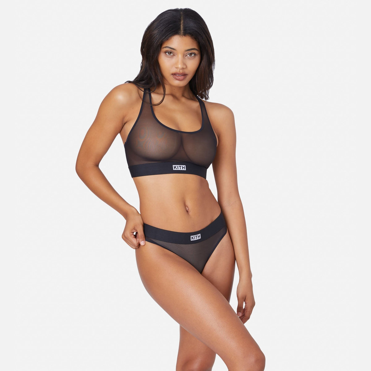 Kith Women for Calvin Klein Mesh Thong - Black