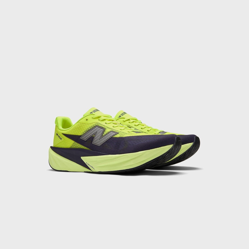 New Balance FuelCell Rebel v5 - Alkaline Green / Boysenberry / Dark Silver Metallic