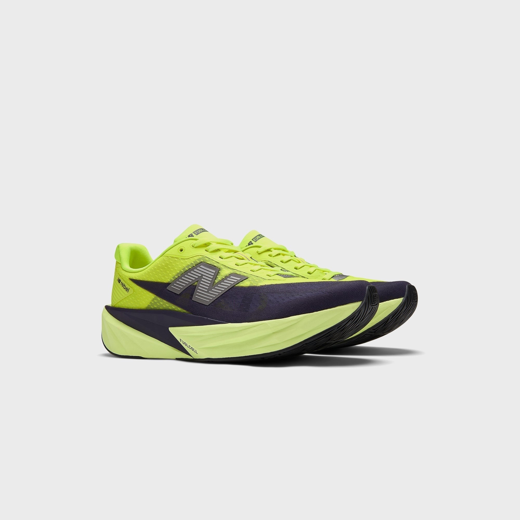 New Balance FuelCell Rebel v5 - Alkaline Green / Boysenberry / Dark Silver Metallic