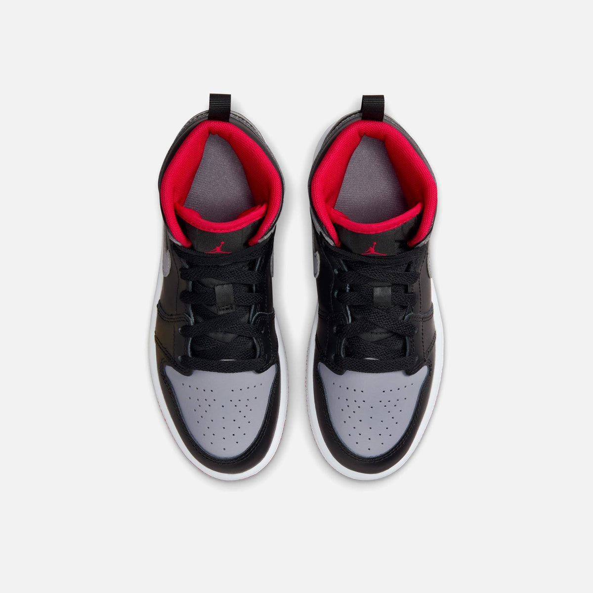Jordan PS Air Jordan 1 Mid - Black / Cement Grey / Fire Red White