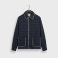 &Kin Tweed Boxy Collared Overshirt - Nocturnal