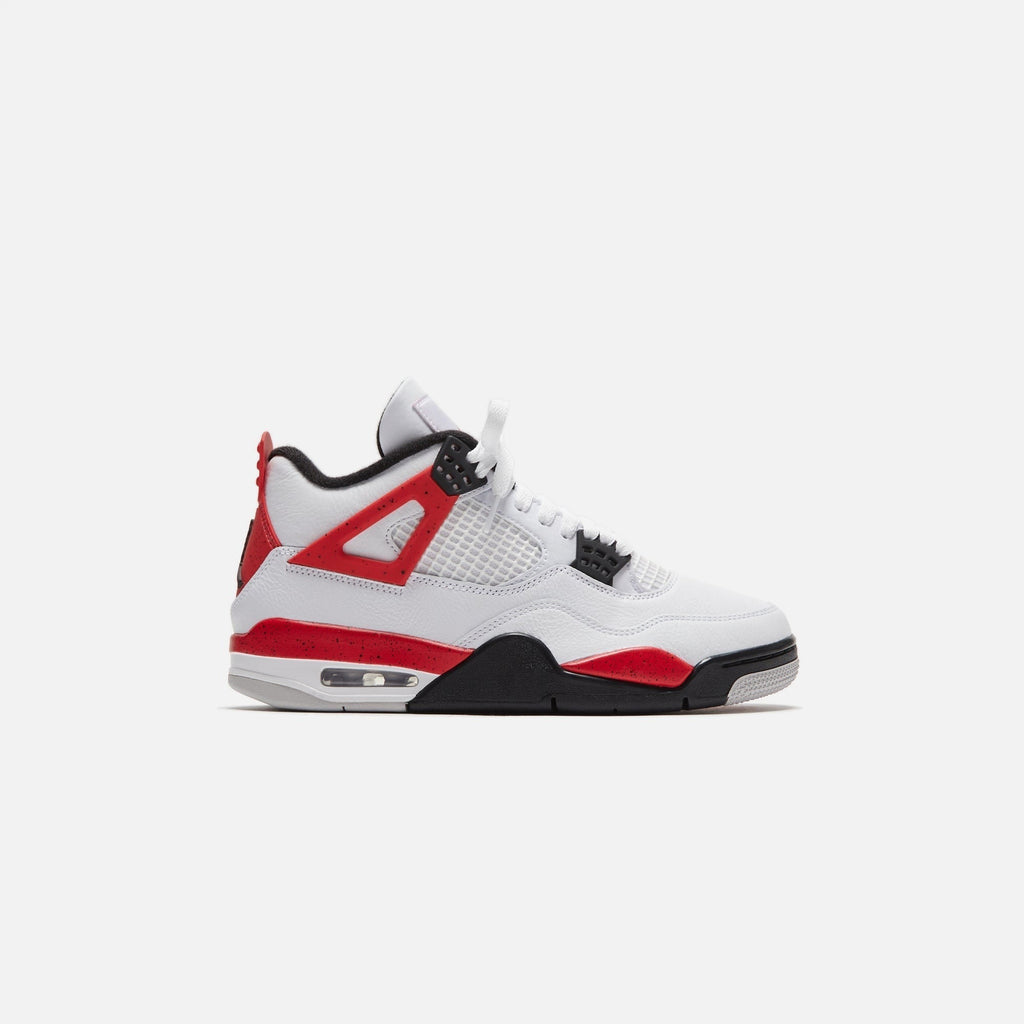 Jordans Air Jordan 4 Retro - White / Fire Red / Black / Neutral Grey