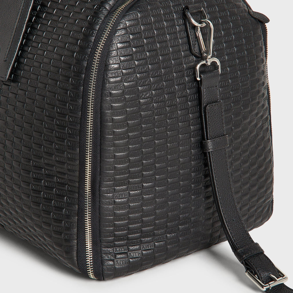 Kith for BMW Leather Travel Garment Duffle Bag - Black