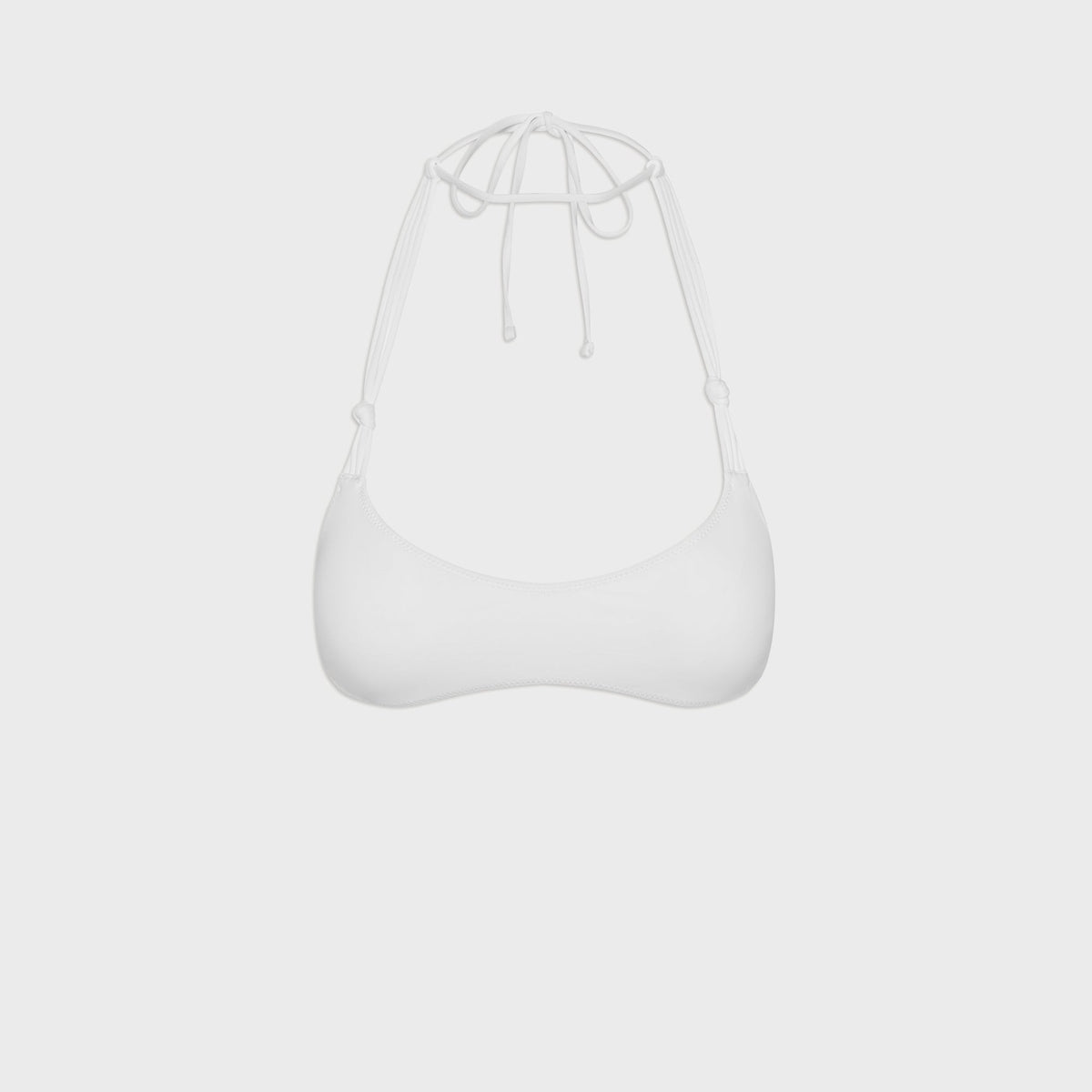Frankies Bikinis x Jennie Hana Halter Bikini Top - Optic White