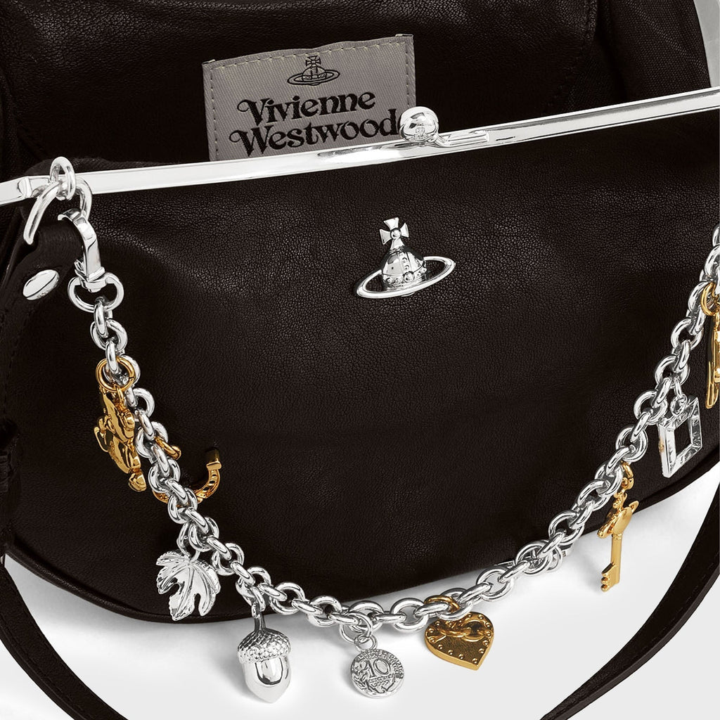 Vivienne Westwood Charm Frame Purse Bag - Black