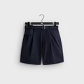 &Kin Tropical Wool Emrys Pleated Short - Nocturnal