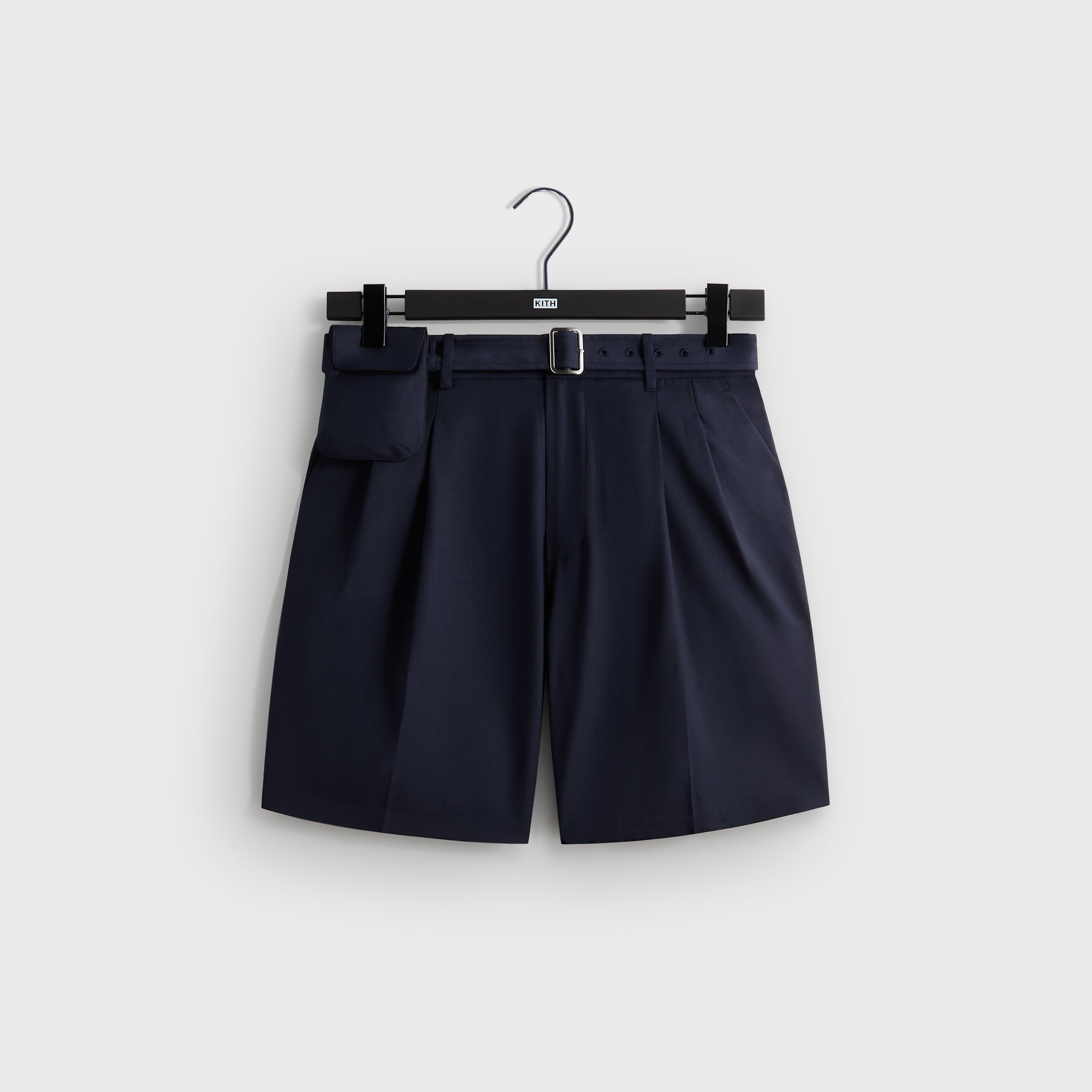 &Kin Tropical Wool Emrys Pleated Short - Nocturnal