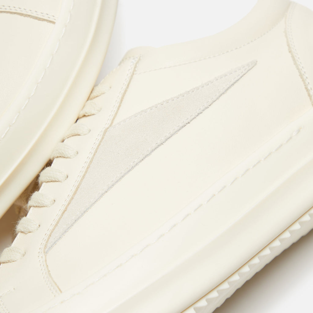Rick Owens Scarpe Pelle Vintage Sneakers - Milk / Milk / Milk