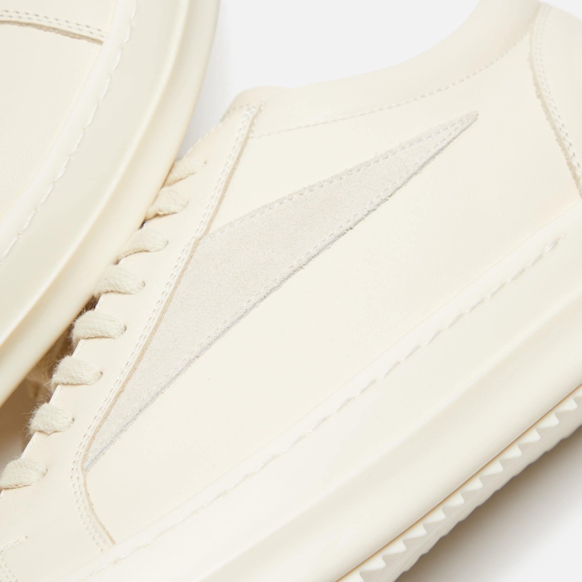 Rick Owens Scarpe Pelle Vintage Sneakers - Milk / Milk / Milk