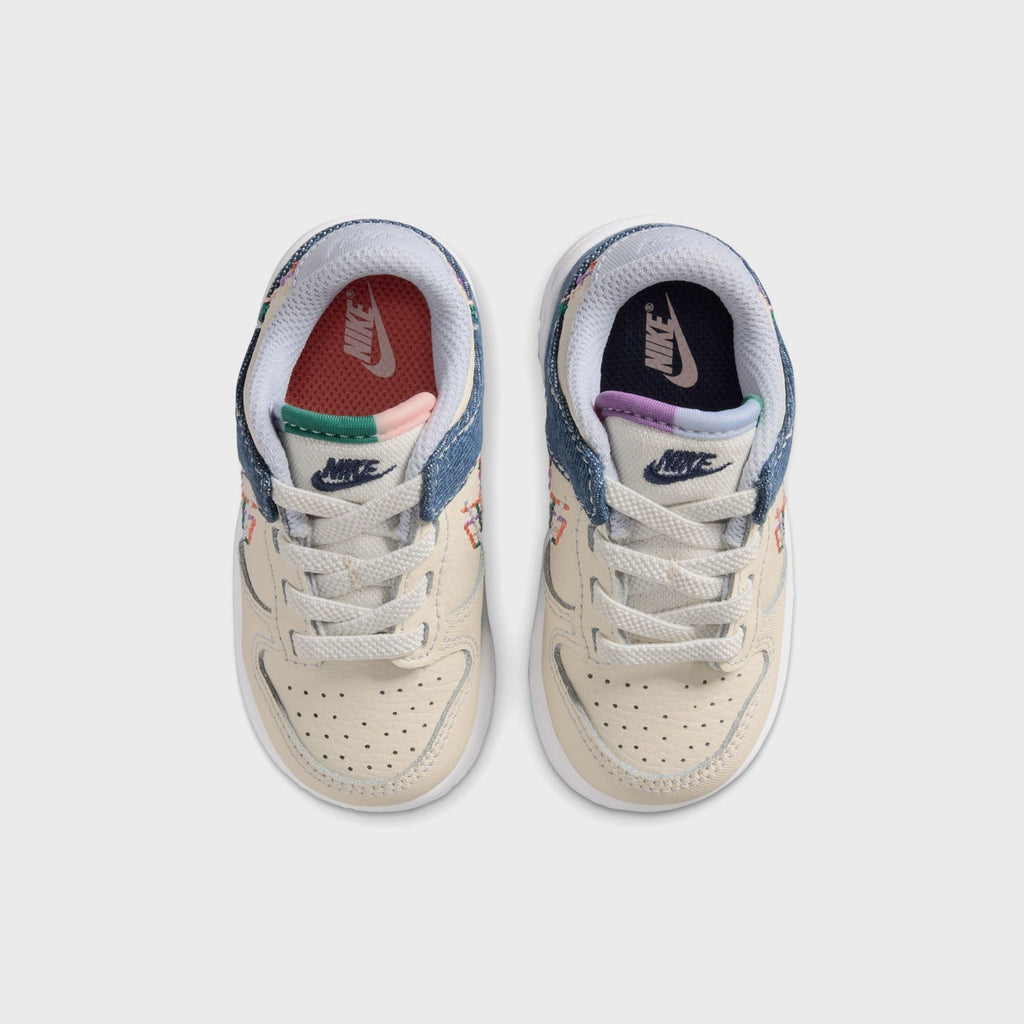 Nike TD Dunk Low - Soft Pearl / Blue Denim / Midnight Navy / Multicolor