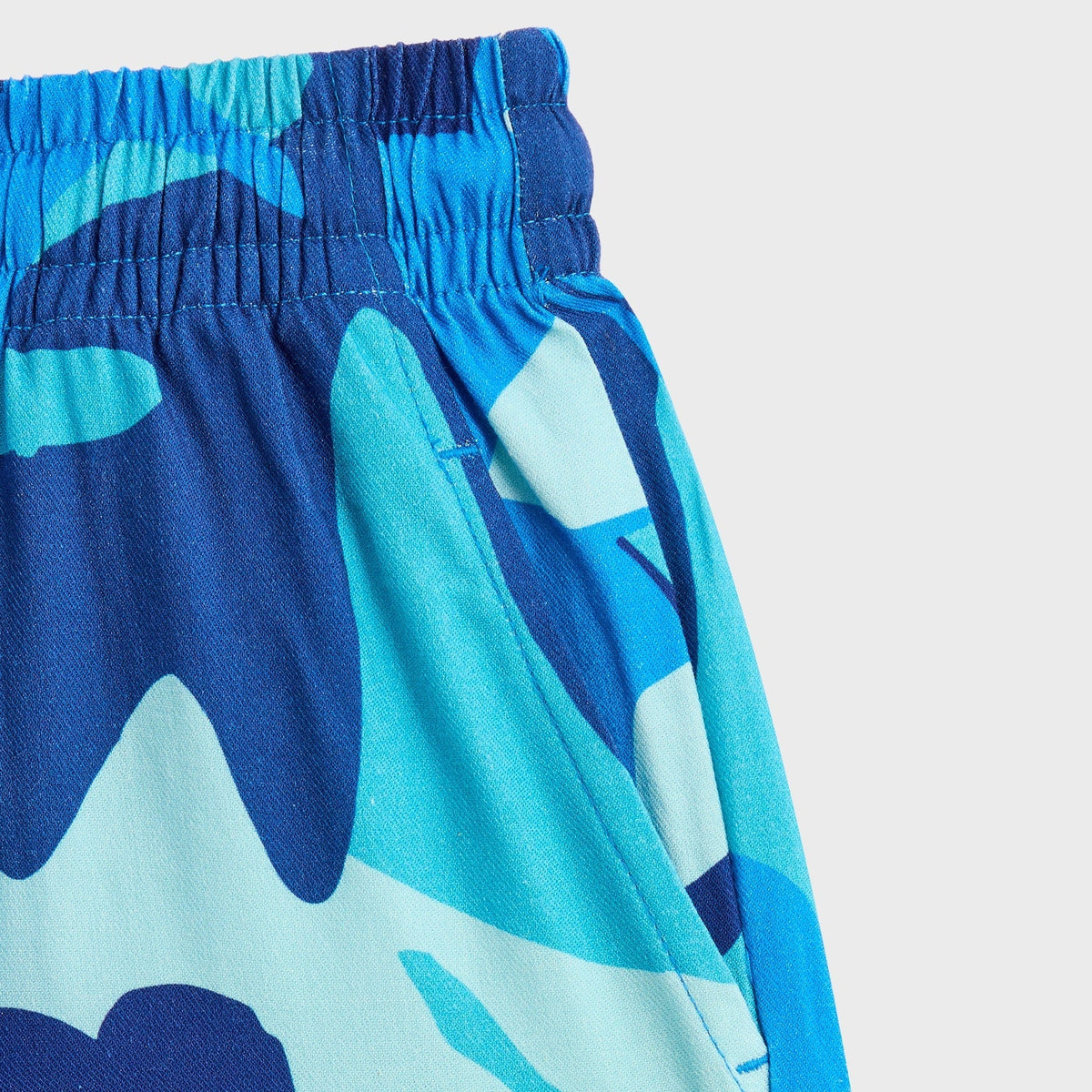 Kith Kids Abstract Tropical Thompson Camp Short - Turquoise
