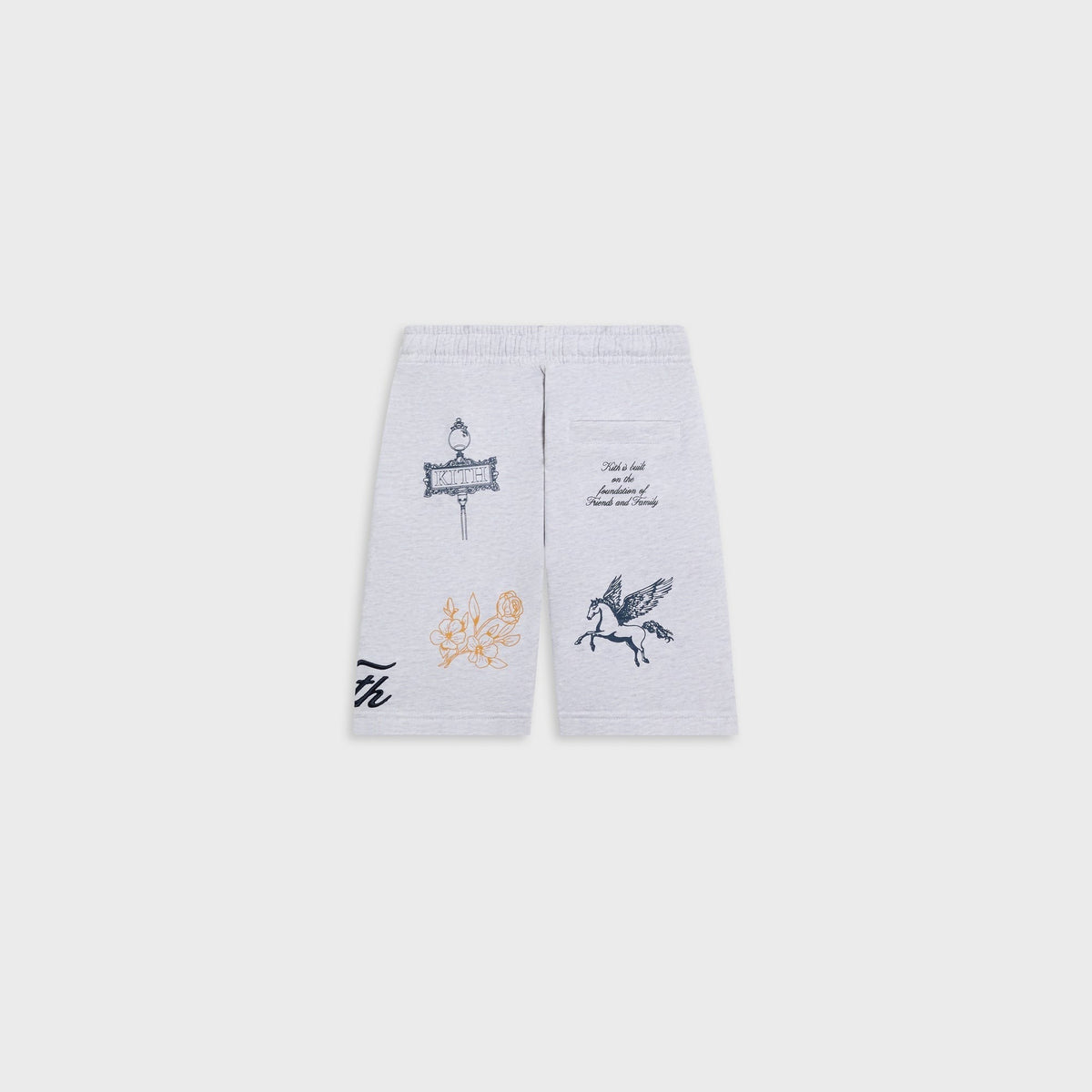 Kith Kids Logo Nelson Short - Light Heather Grey