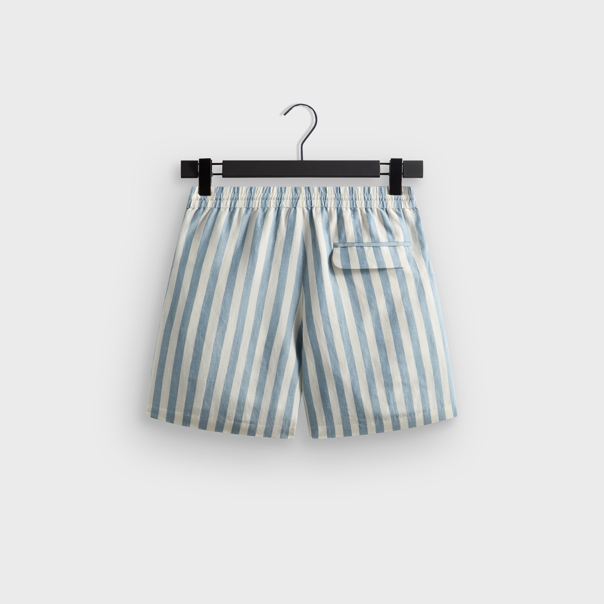 Kith Spun Silk Linen Stripe Kellen Short - Light Indigo