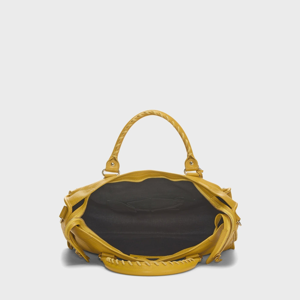 WGACA Balenciaga Chevre Metallic Edge Classic City Bag - Yellow